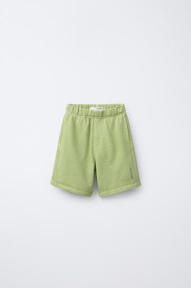 TEXT PRINT HOODIE AND BERMUDA SHORTS SET - Green by Zara - Image 5