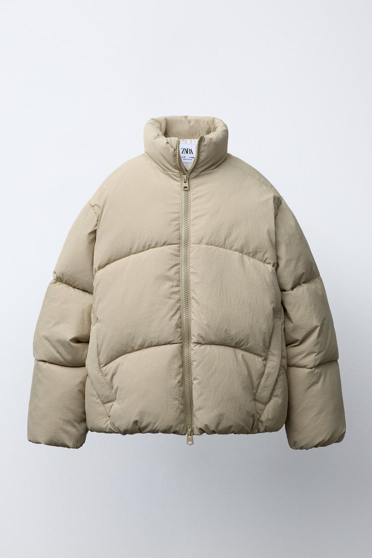 QUILTED JACKET Sand ZARA India