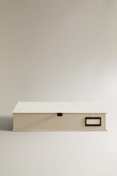 BOÎTE DE RANGEMENT LUNETTES AVEC COUVERCLE - Écru de Zara