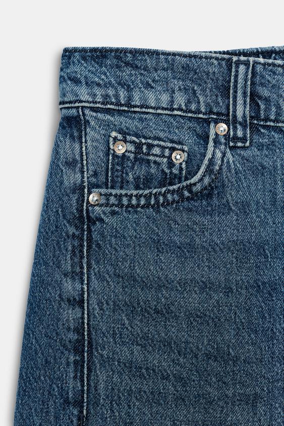JEAN Z1975 BAGGY TAILLE NORMALE BAS À REVERS - Bleu de Zara - Image 8