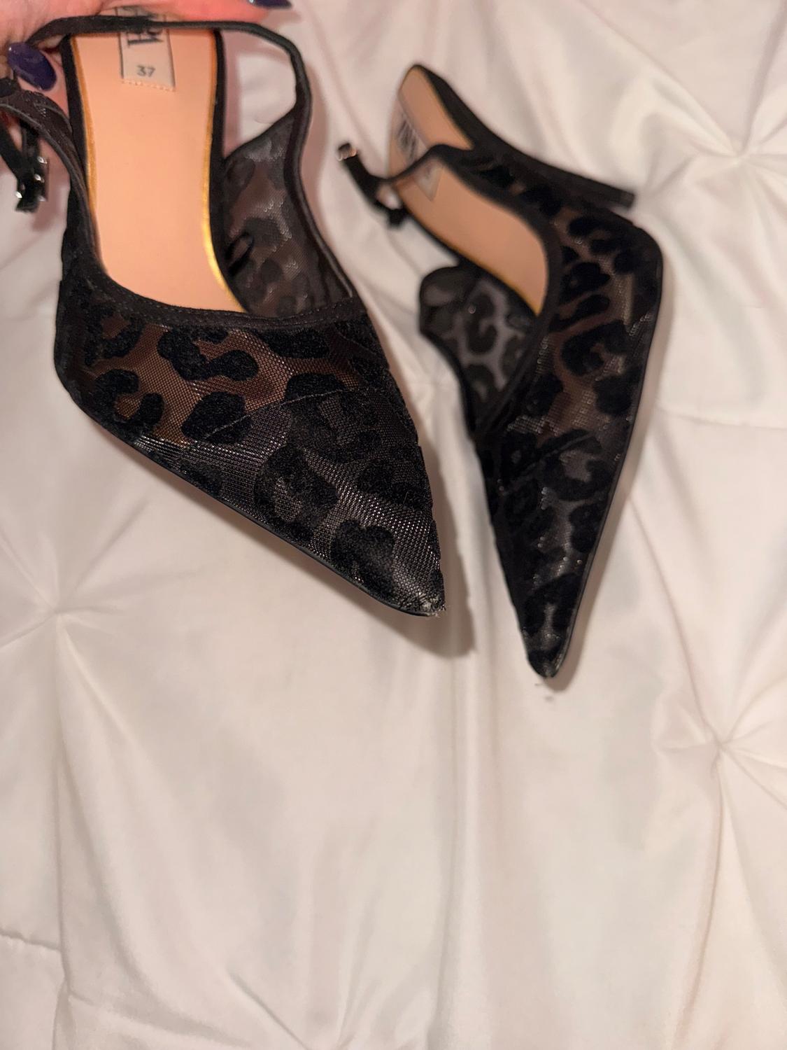 LEOPARD BLACK HEELS - Image 7