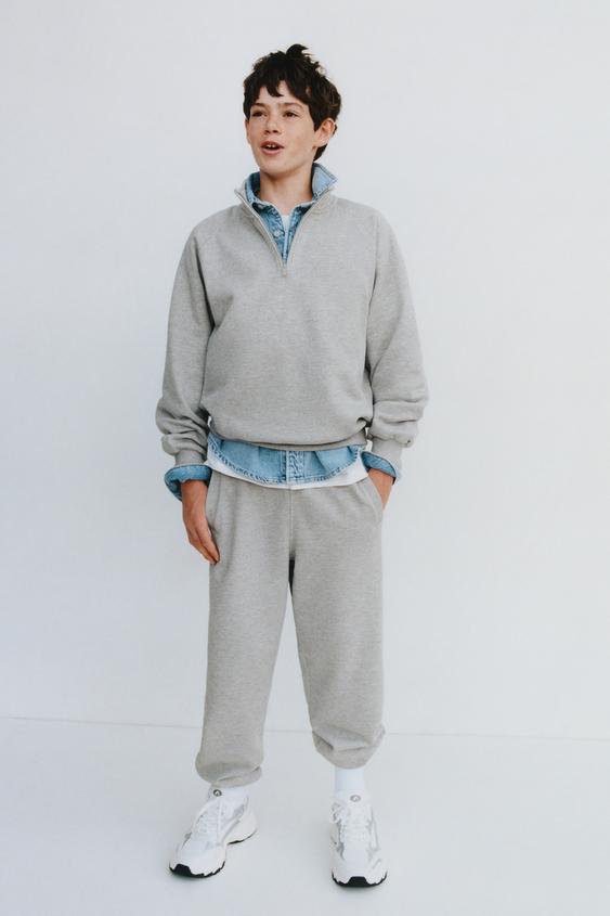 PLAIN LABEL SWEATSHIRT - Grey marl by Zara - Image 0