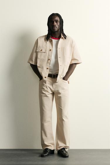 LOOSE FIT TROUSERS - Ecru by Zara
