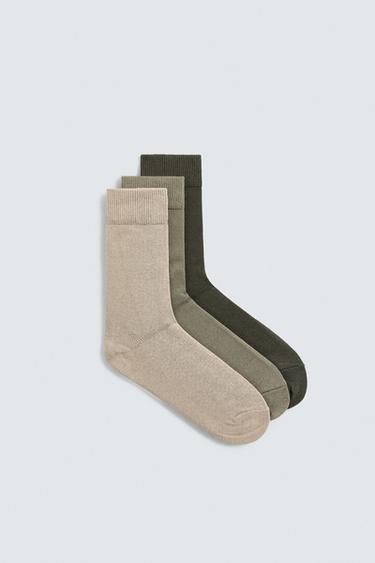 Zara 3-PACK STRUCTURE SOCKS - various