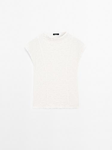 Top sin mangas detalle fruncido - Crudo de Zara - Imagen 0