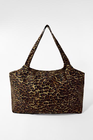 ANIMAL PRINT COTTON MAXI BAG - Leopard by Zara