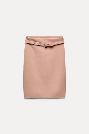 SAIA STRETCH CONTOURING COM CINTO - Rosa-pálido da Zara