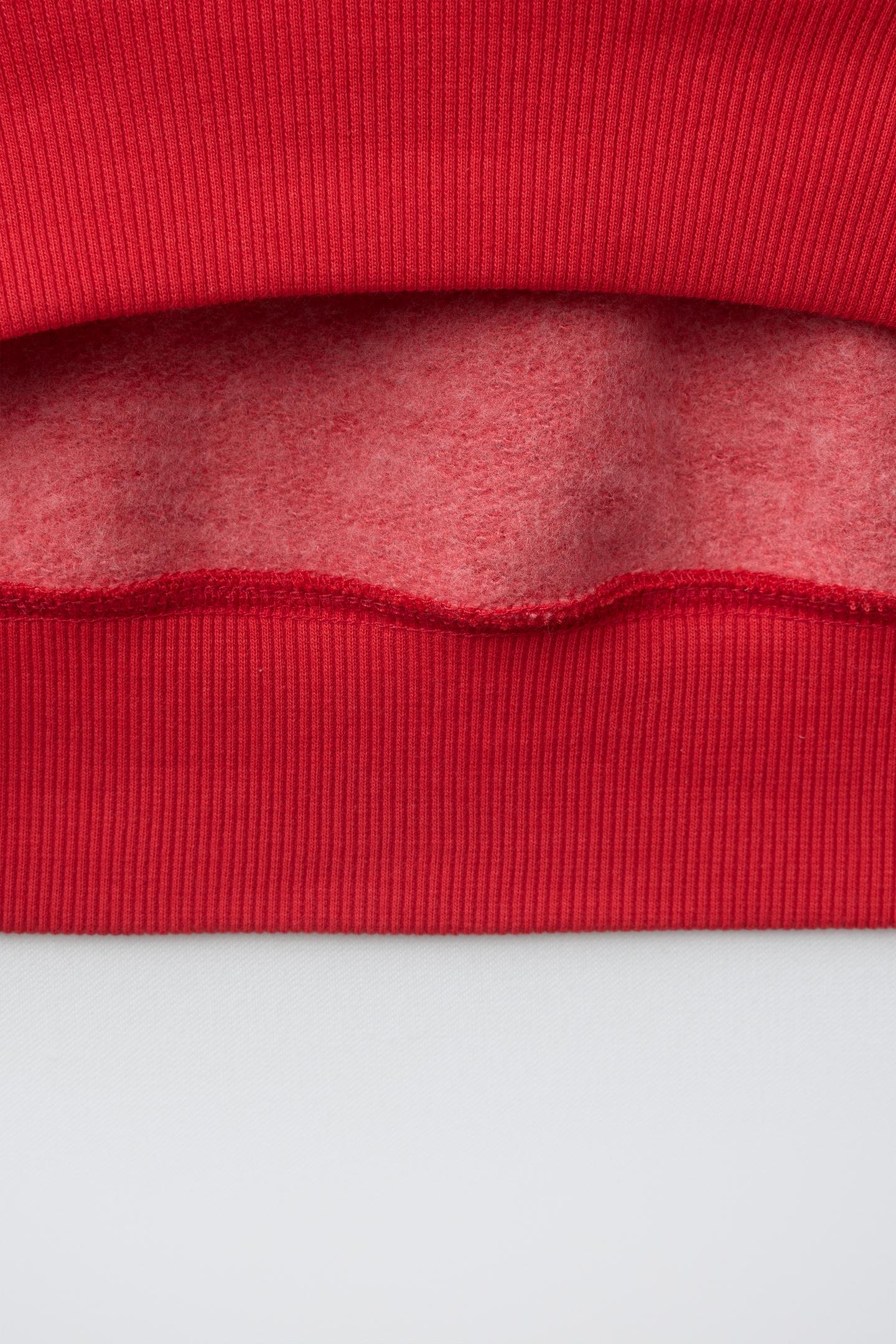 Детская толстовка Zara Printed Polo-Neck, цвет: Красный — фото 5