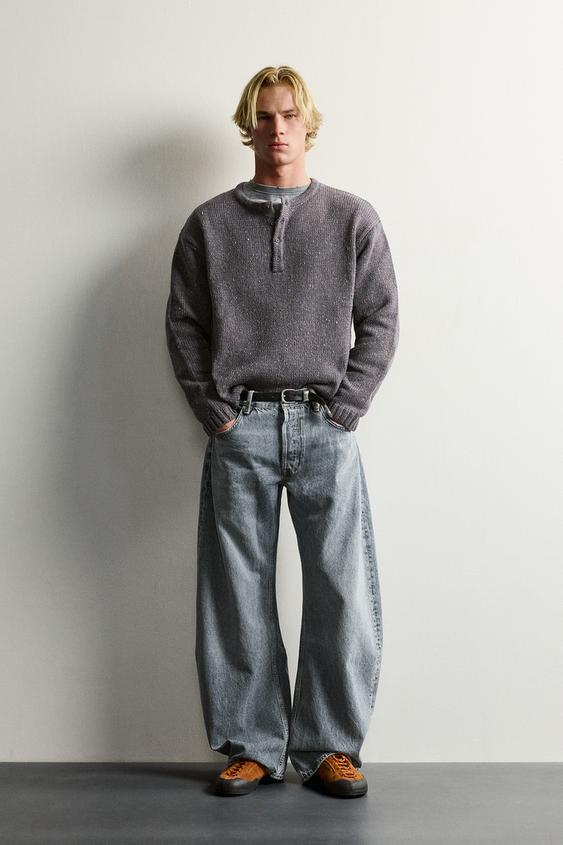 JERSEI COLL DE BOTONS BOTONATO - Gris de Zara - Imatge 0