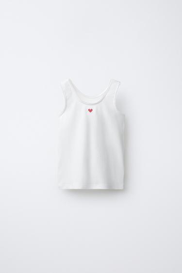 LOT DE DEUX HAUTS CŒURS - Écru de Zara - Image 1