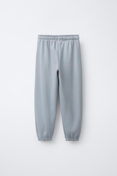 PLUSH SWEATSHIRT AND JOGGER TROUSERS SET WITH SLOGAN - Light grey by Zara - Image 4