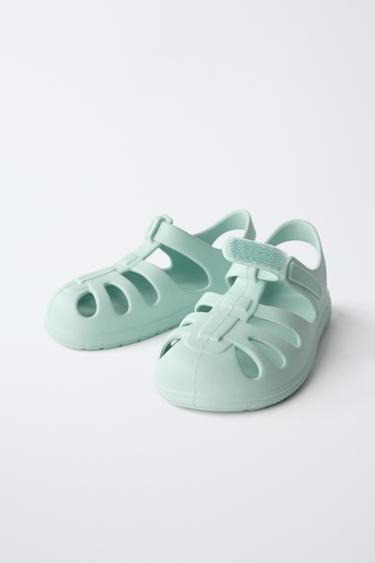 SANDALES STYLE PLAGE PIEDS NUS - Vert menthe de Zara - Image 3