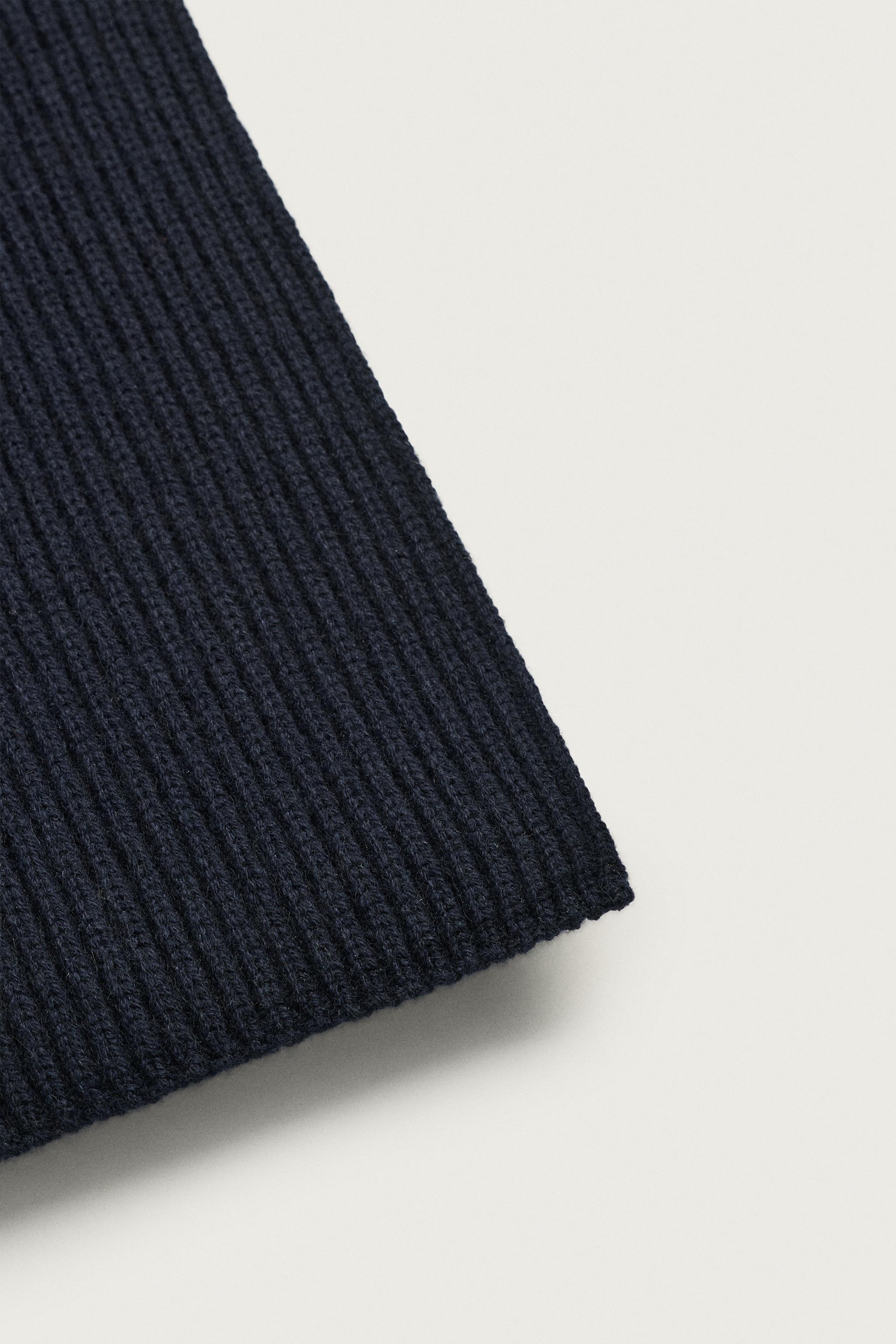 WOOL BLEND KNIT SCARF