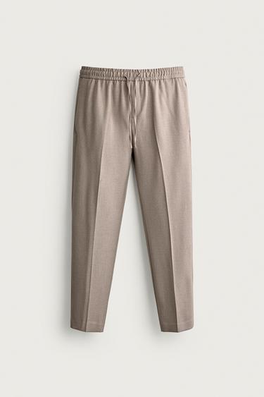 بنطلون بخصر رياضي مريح - مِحْمر الخاص بـ Zara