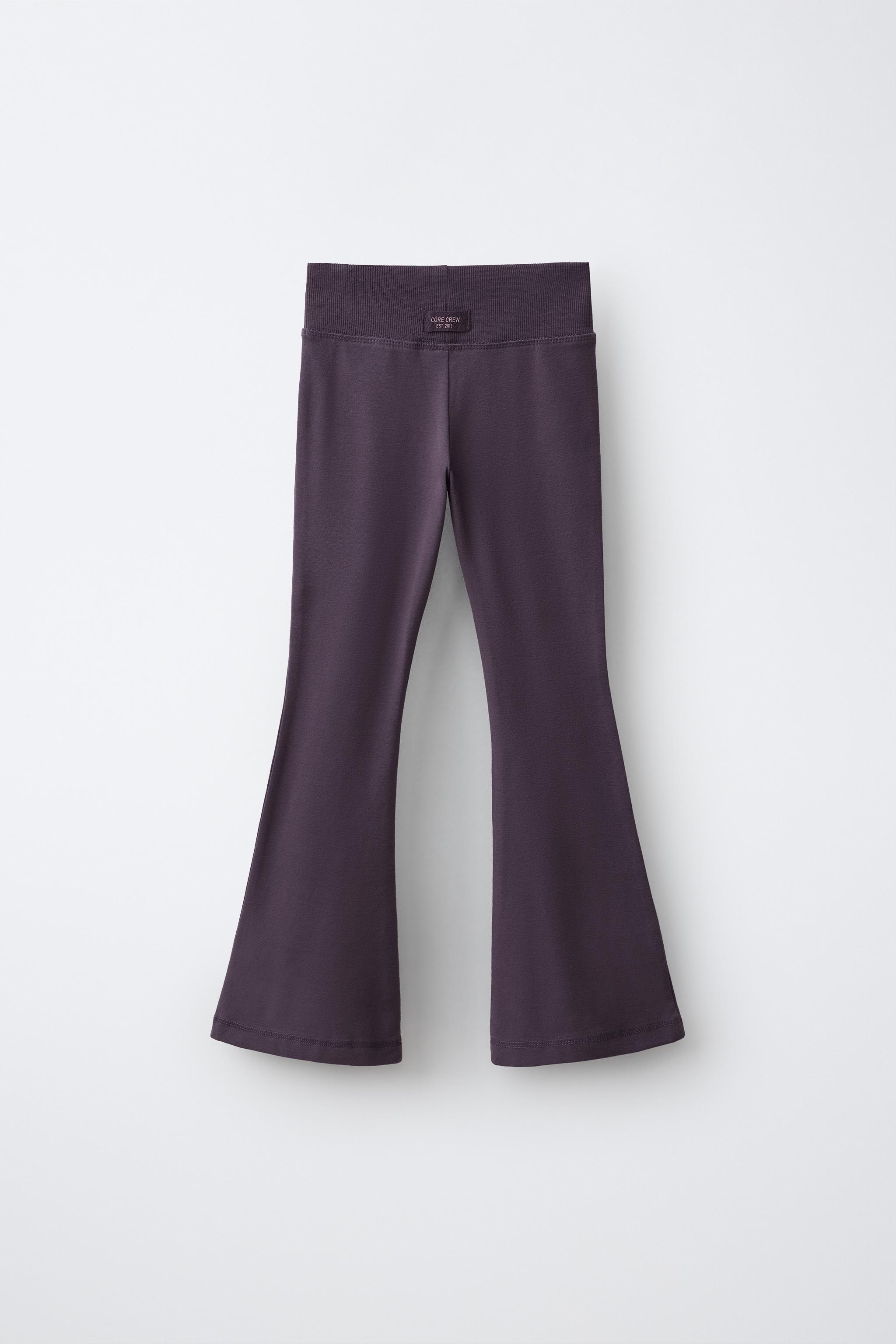 PLAIN FLARE LEGGINGS — Mauve