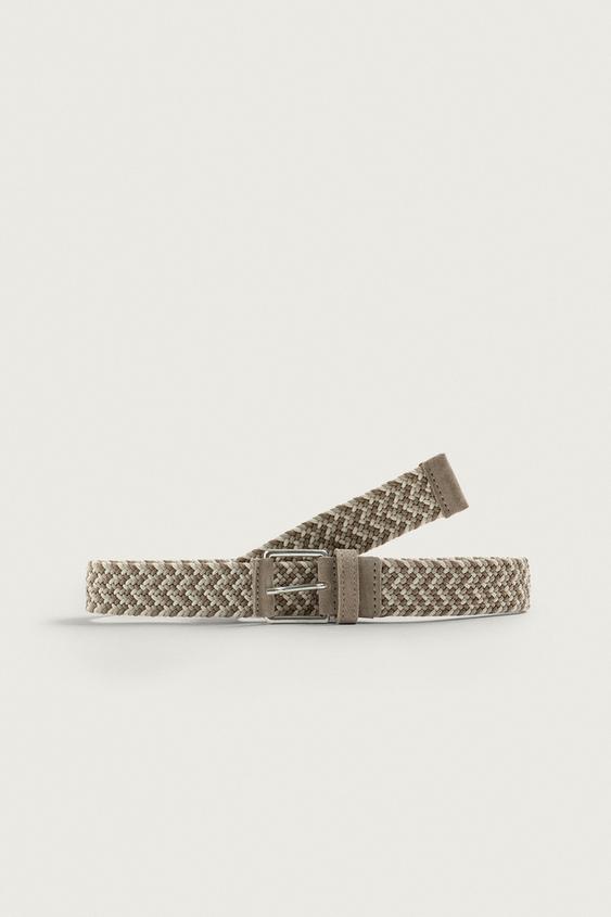 BRAIDED STRETCH BELT - Sand by Zara - Image 0