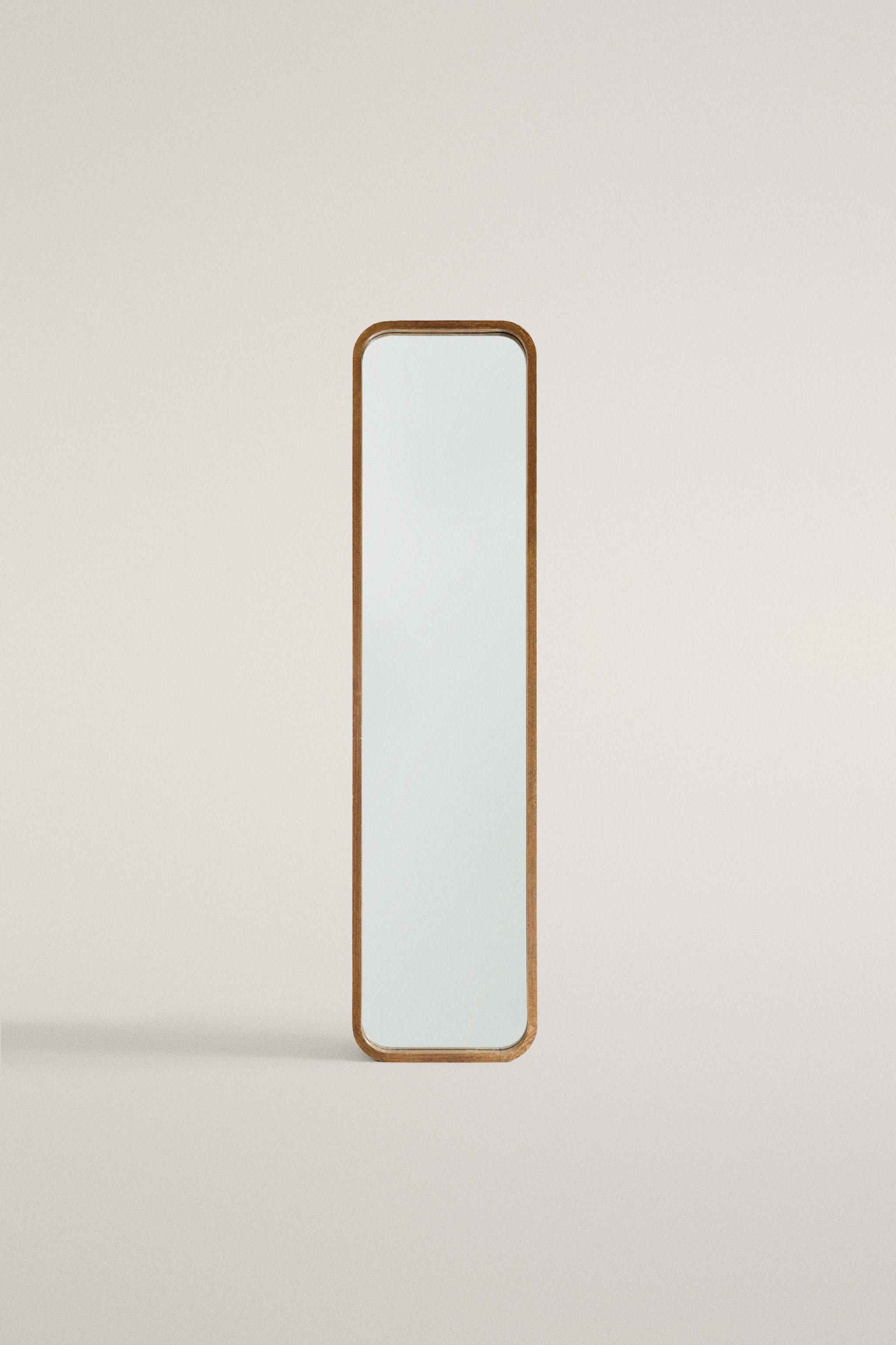 ROUND BORDER HANGING FULL LENGTH MIRROR - Light beige | ZARA