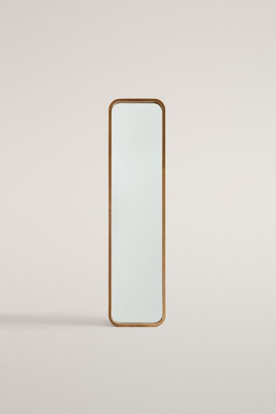 ROUND FULL LENGTH MIRROR WITH FRAME - Light beige by Zara - Image 0
