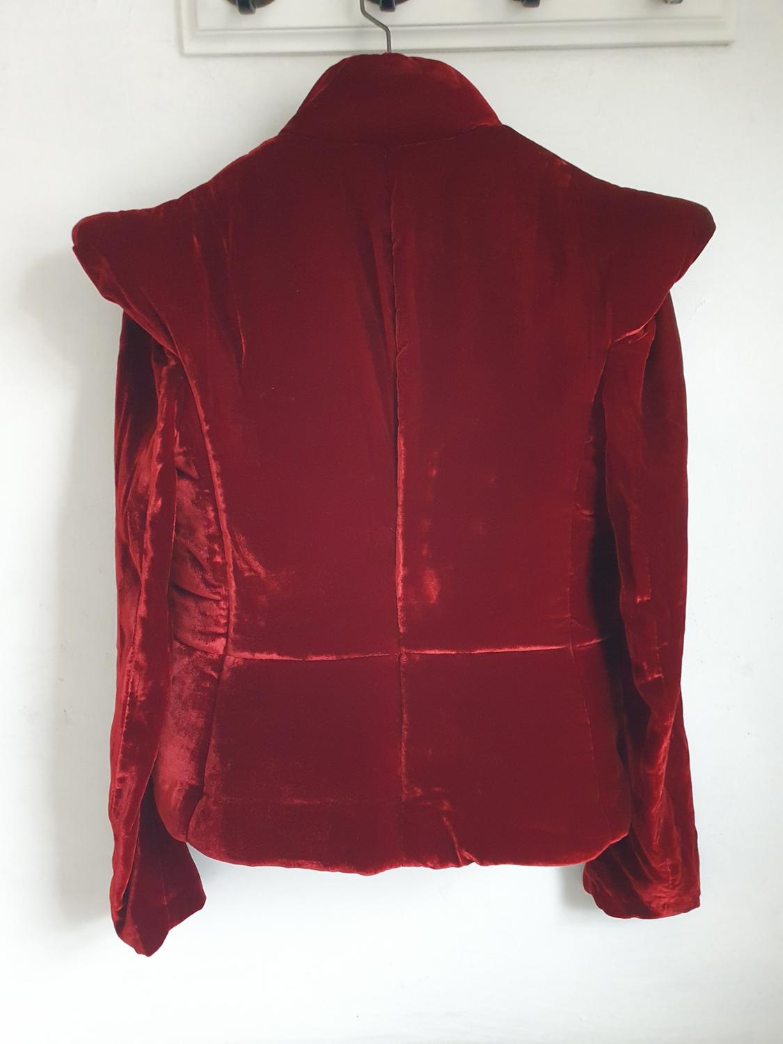 ZW COLLECTION VELVET QUILTED JACKET - Image 6