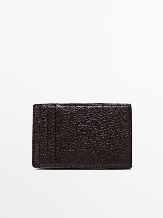 Nappa leather "magic" vertical wallet