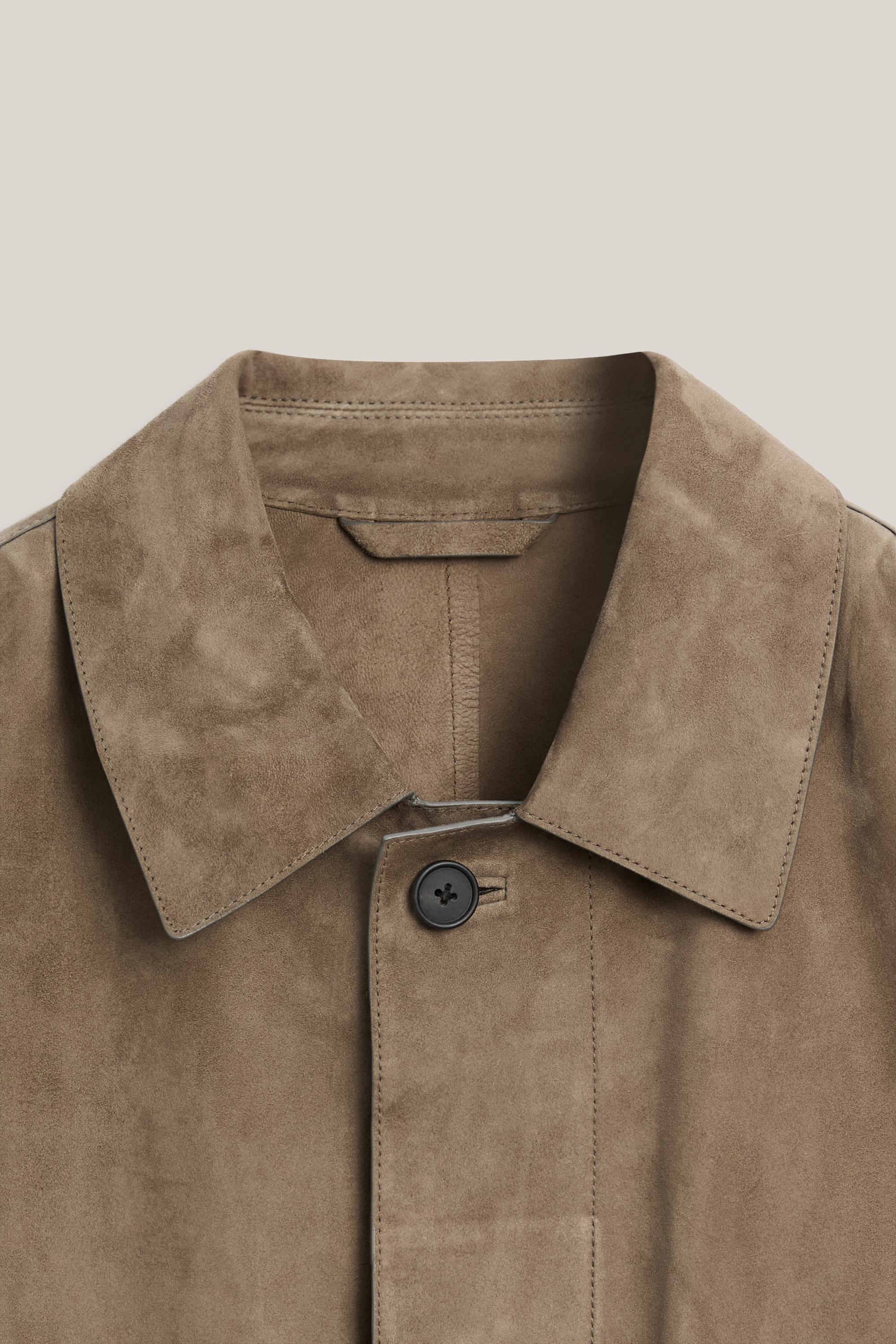 Suede leather overshirt with pockets - LIMITED EDITION
