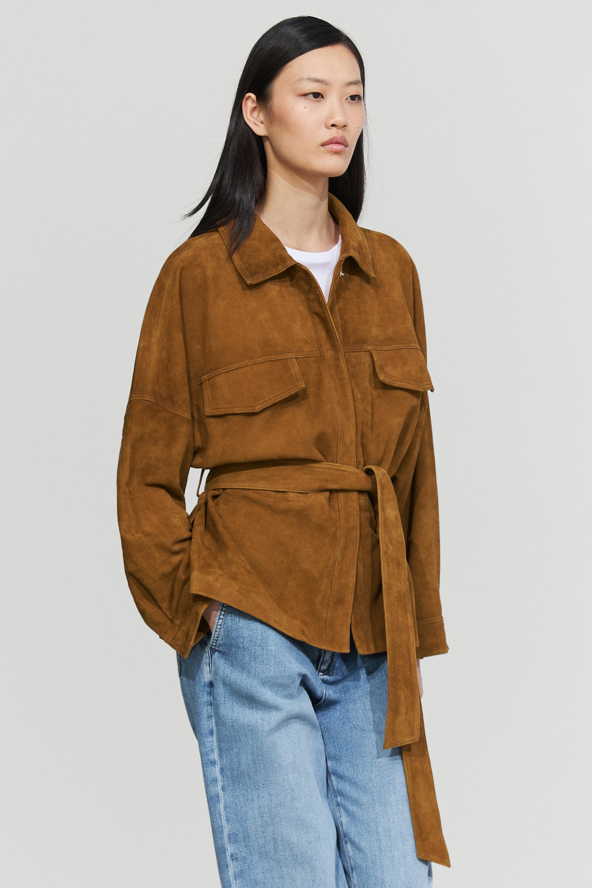 Suede leather jacket