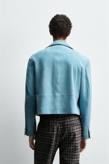 VESTE EN CUIR DAIM HARRY LAMBERT FOR ZARA X DISNEY - Bleu de Zara - Image 2