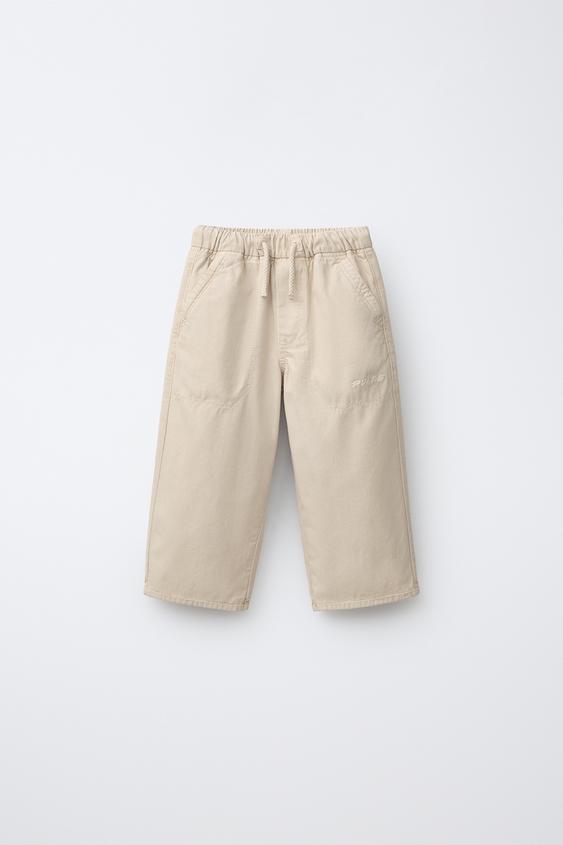 بنطلون CANVAS CARGO PUKAS SURF - بيج فاتح الخاص بـ Zara - صورة 0