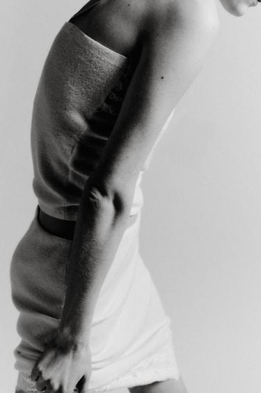 KNIT TOP WITH LACE EMBROIDERY - Ecru by Zara - Image 2