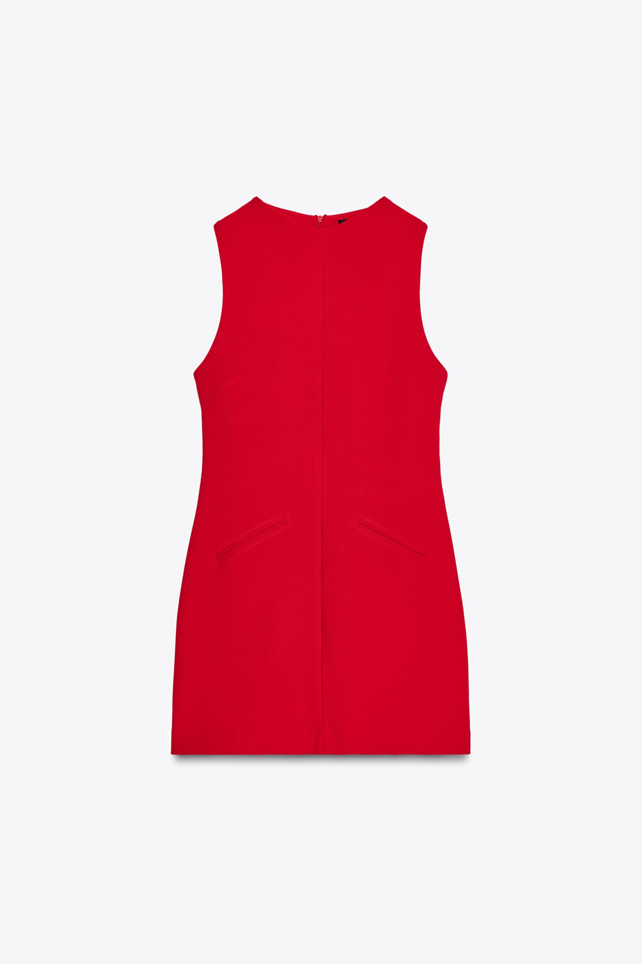 ☆ドイツ発*ZARA*新作*スリーブレスショートワンピ/RED☆ ショートワンピース - ストロングレッド | ZARA Japan / 日本