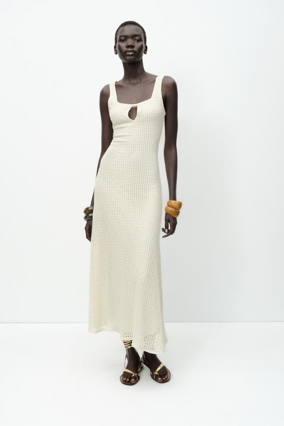 Cerimonia Zara Vestito Plissettato Vestito Verde Fluo Zara Zalando