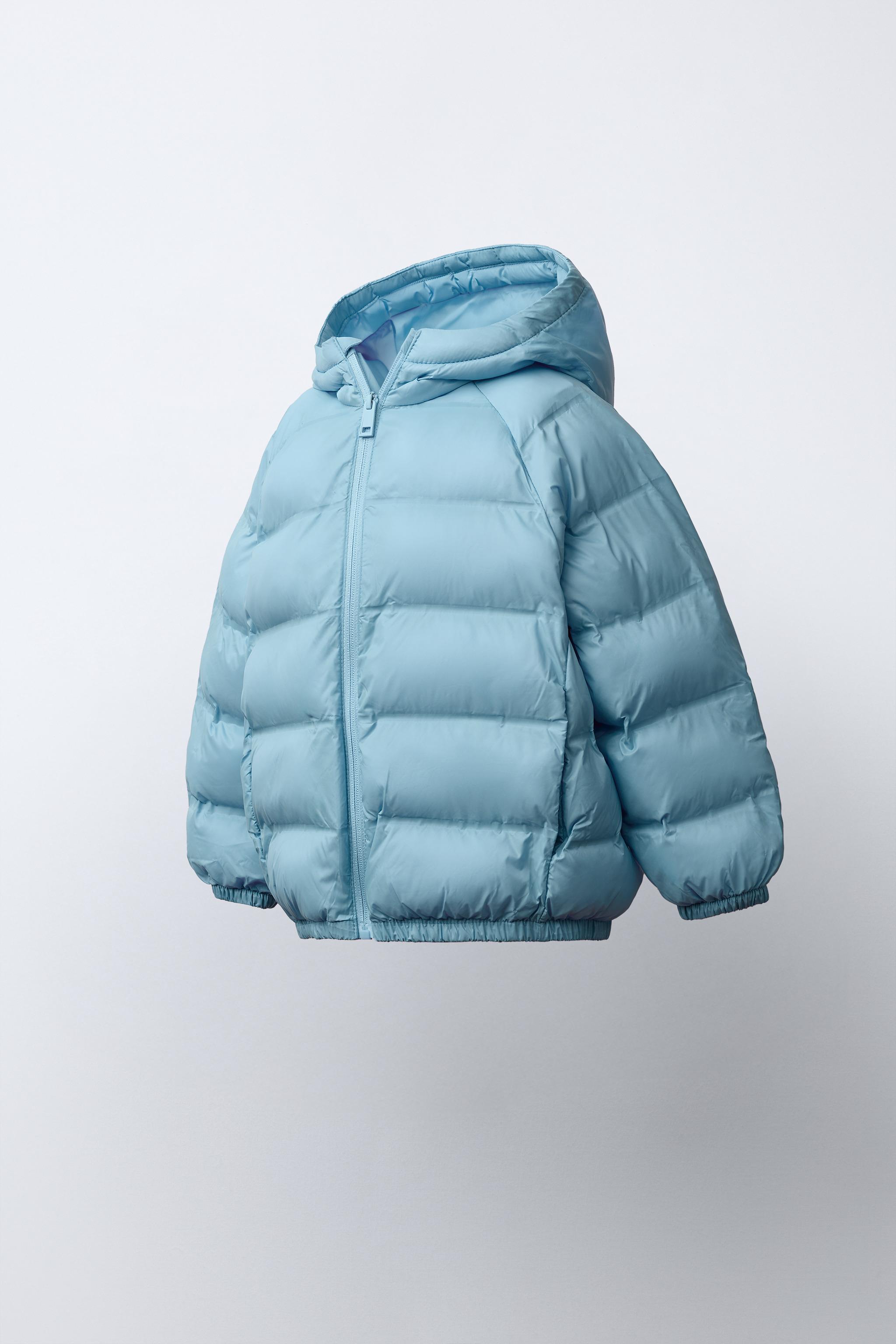 超軽量撥水加工入りフード付きジャケット - ライトブルー | ZARA Japan