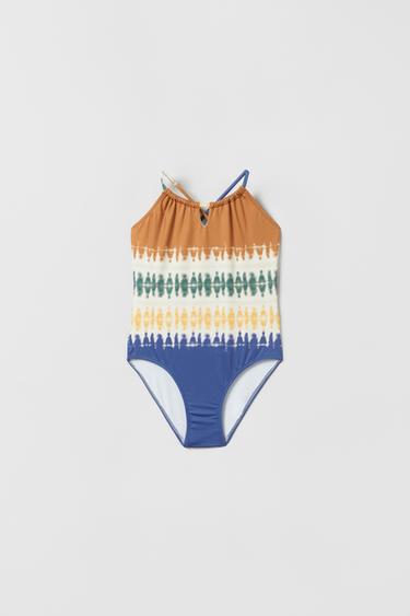 Zara KIDS/ TIE DYE SWIMSUIT - Brown - Image 0