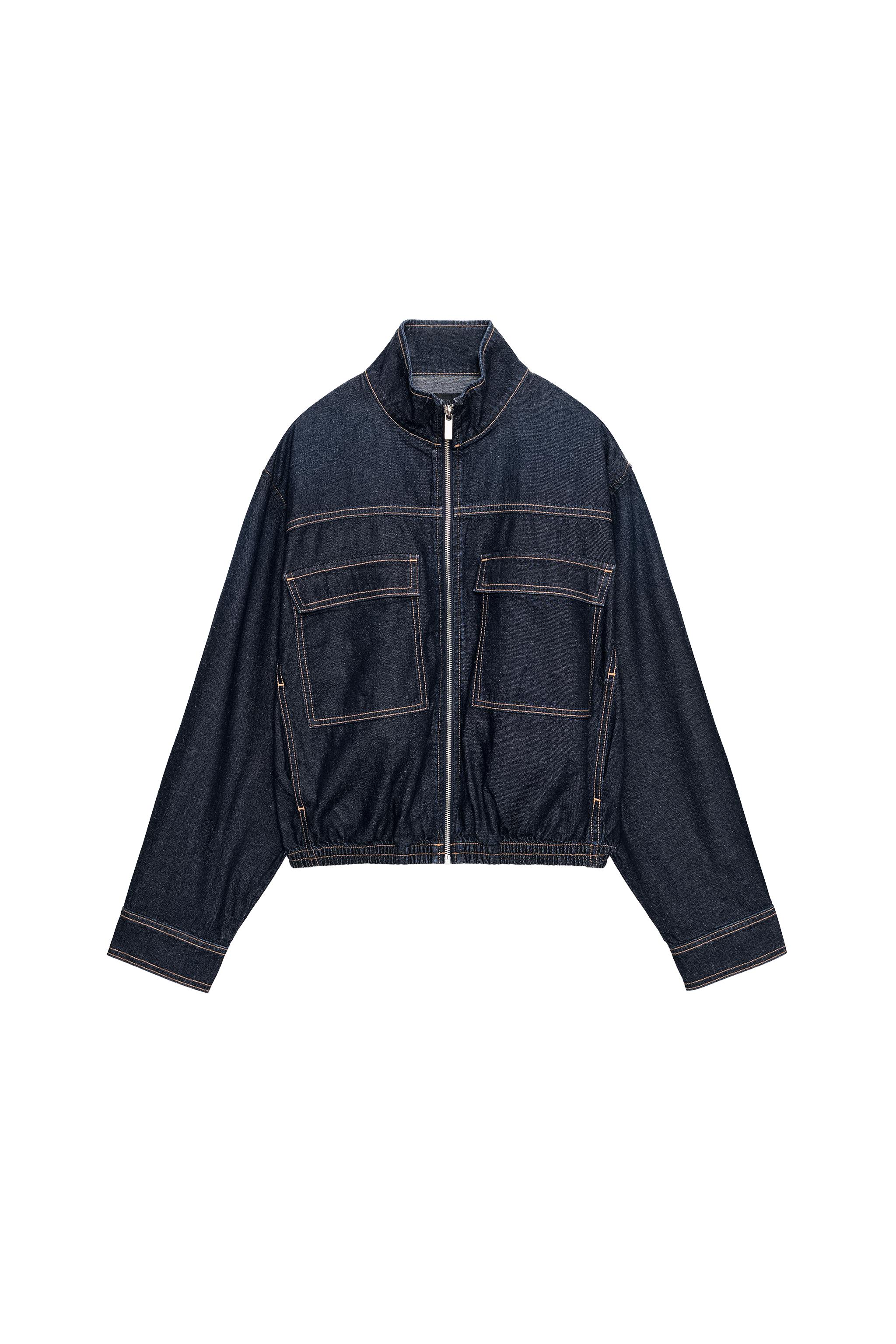 Z1975 DİK YAKA DENİM BOMBER CEKET