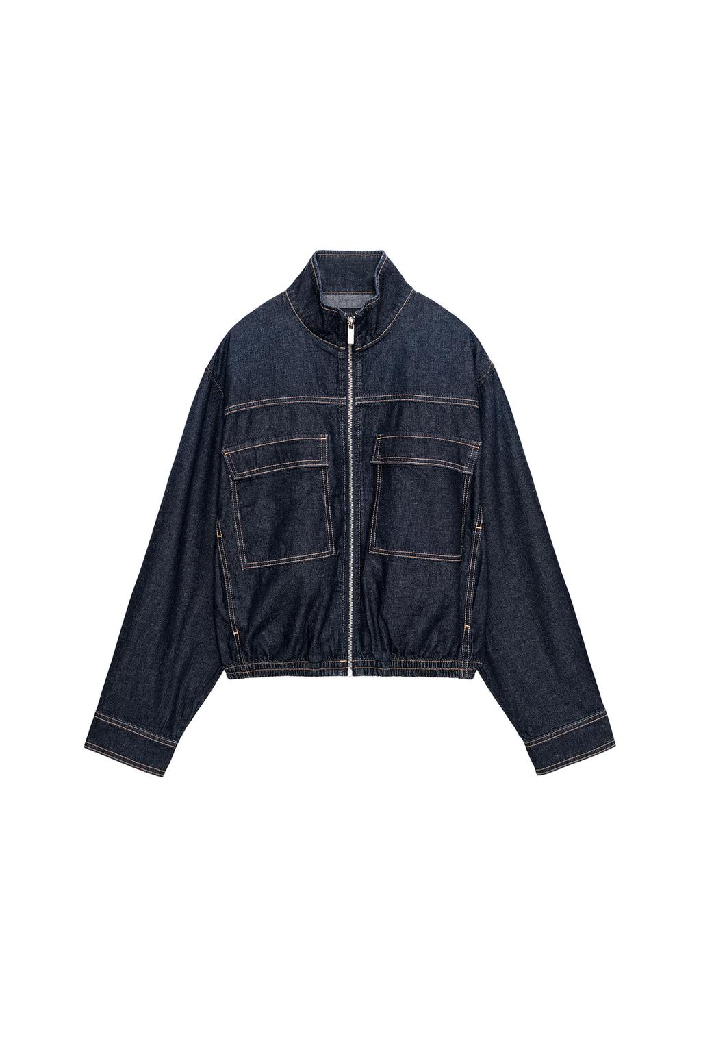 Z1975 HIGH-COLLAR DENIM BOMBER JACKET - image 3