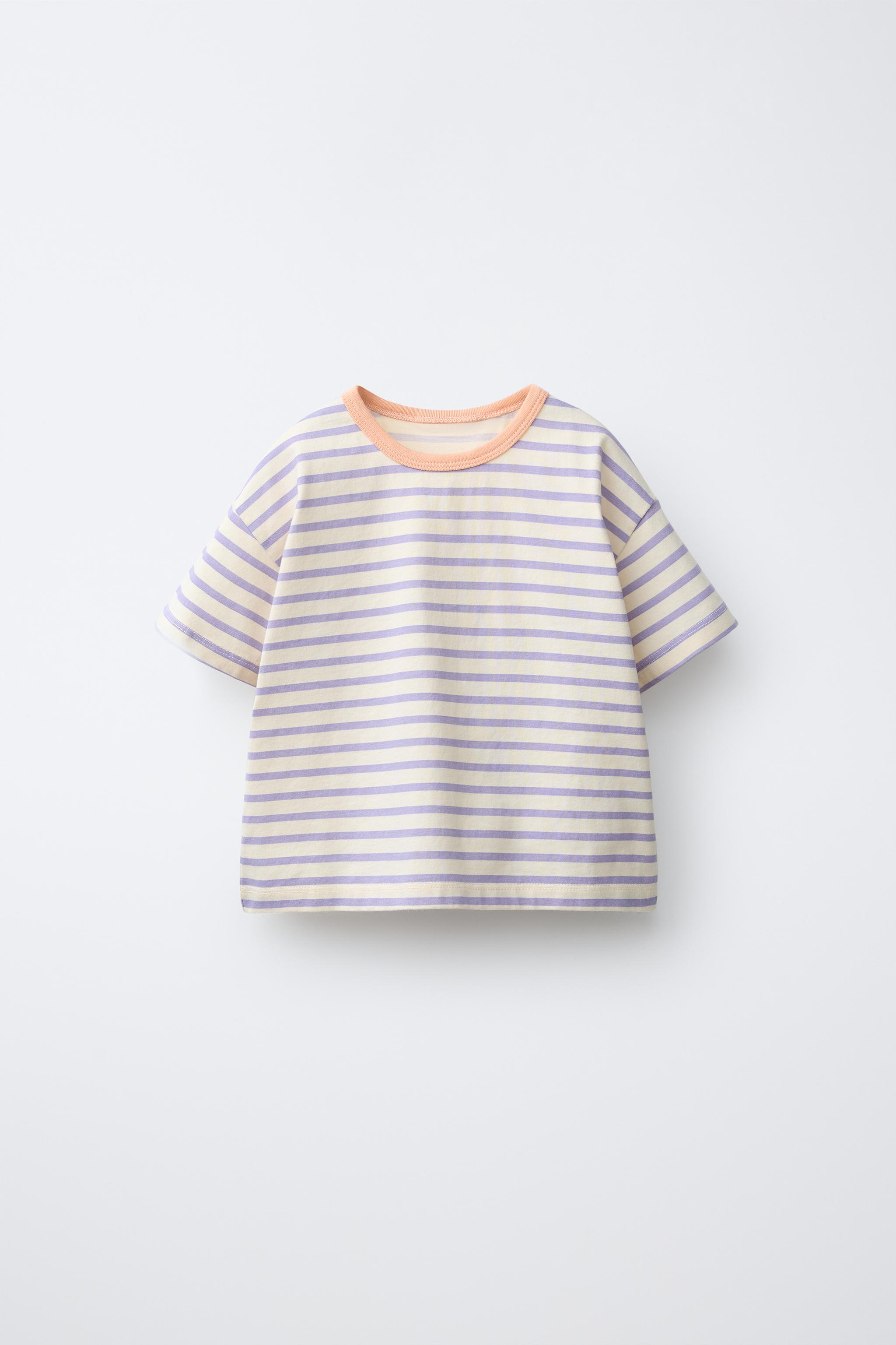 STRIPED T-SHIRT - Red | ZARA United Kingdom
