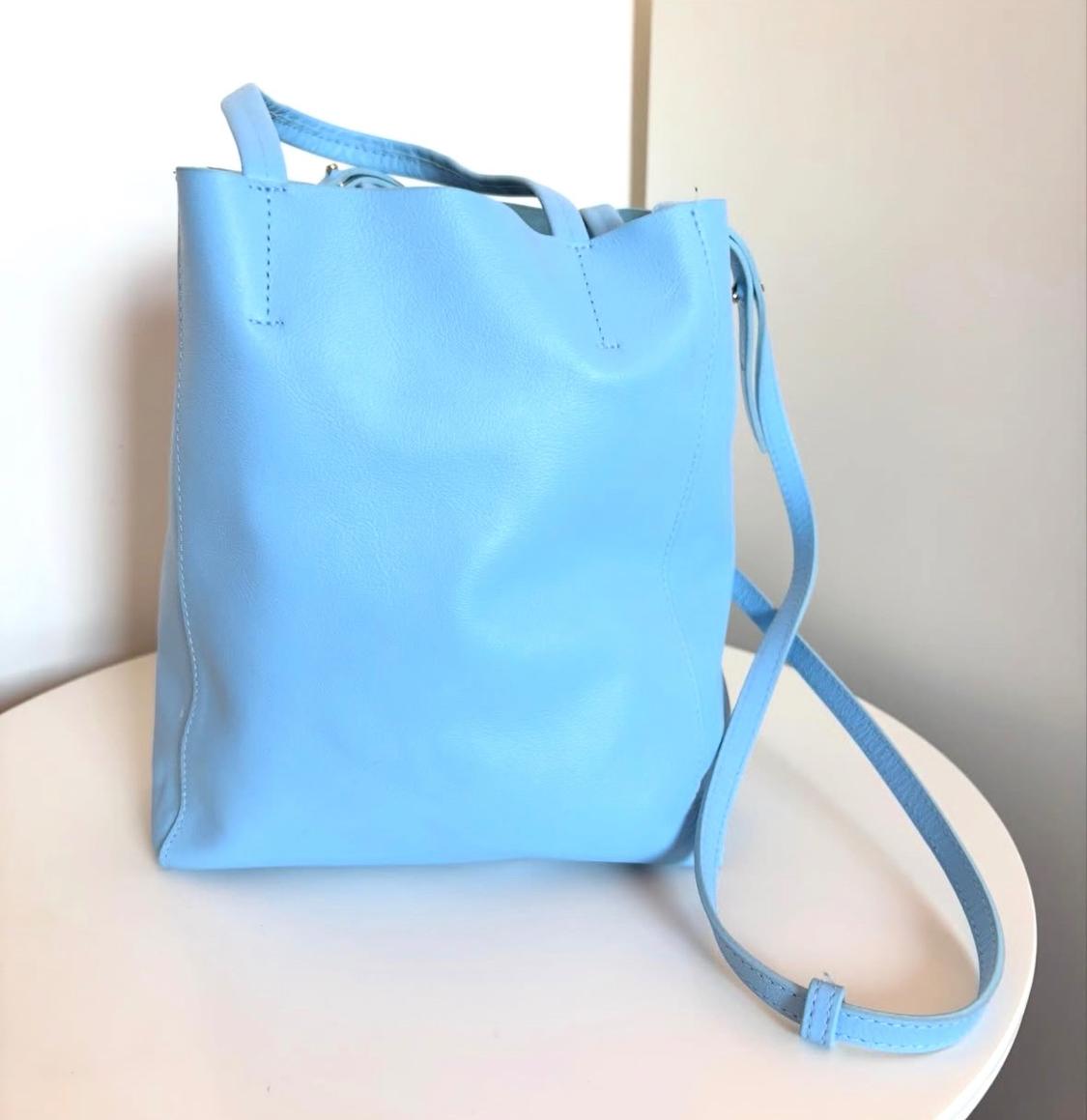 ΜΙΝΤΙ ΤΣΑΝΤΑ SHOPPER ΑΠΟ ΔΕΡΜΑ - Image 3