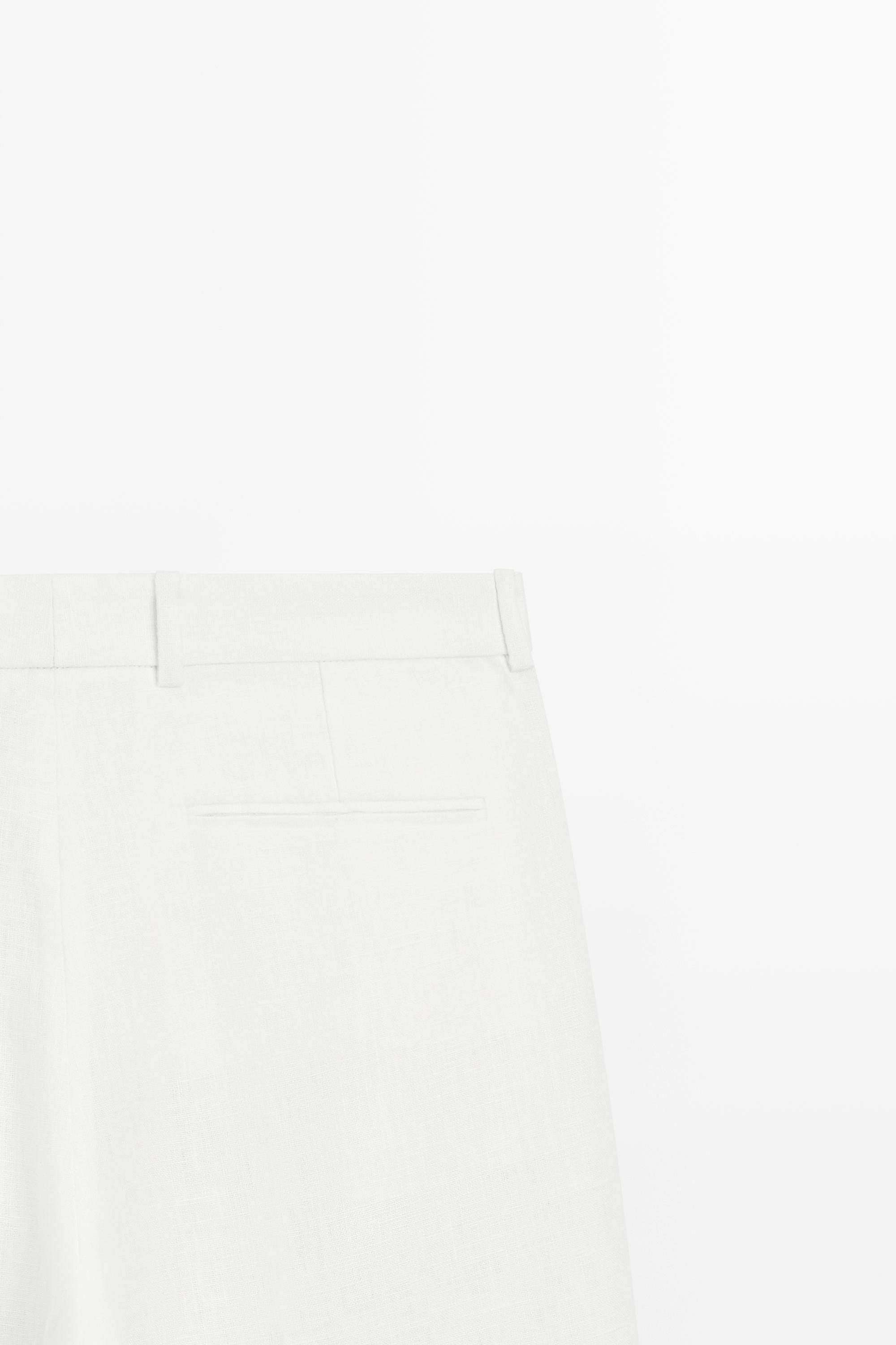 Pantalon 100% lin à pinces