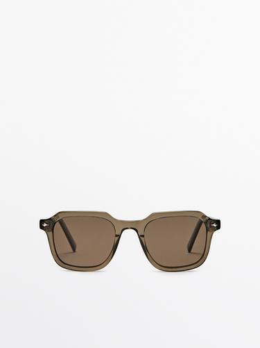 Zara Square sunglasses - Light green - Image 0