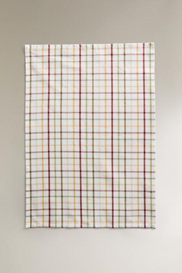 DYED THREAD TEA TOWELS (PACK OF 3) - Green by Zara - Image 1