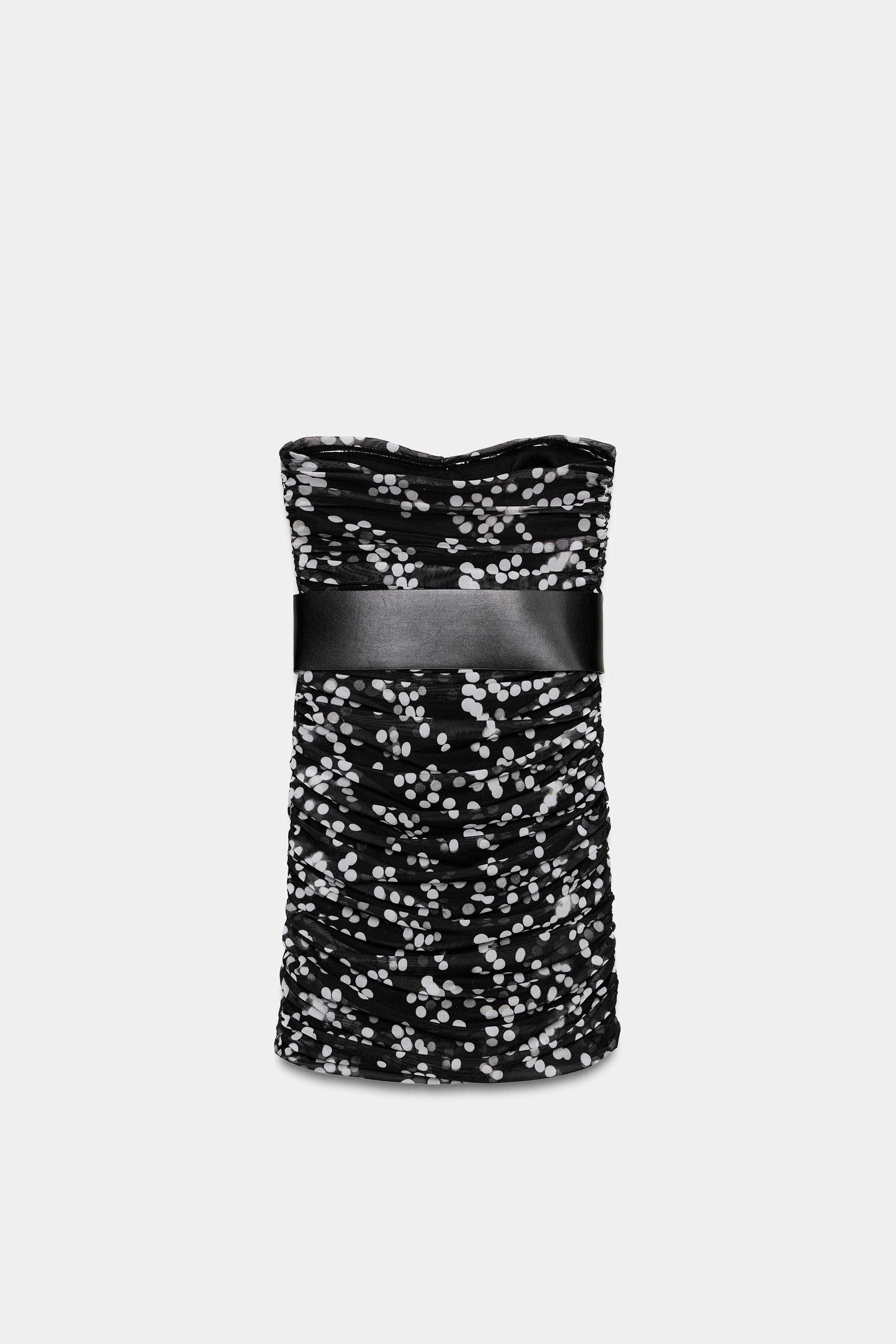 ROBE À POIS CEINTURÉE