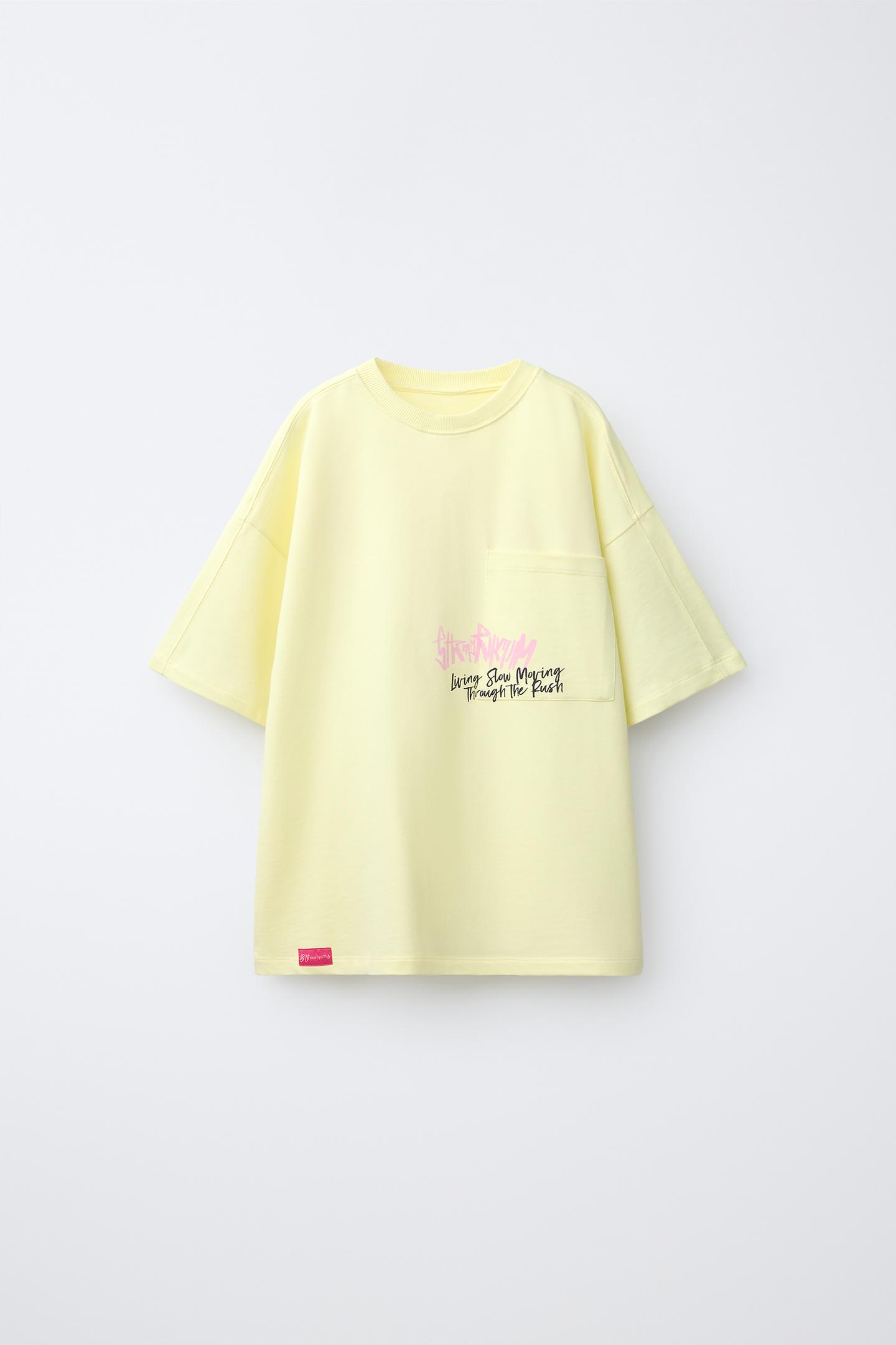 Детская футболка Zara Graffiti Print, цвет: Лаймовый зелёный — фото 2