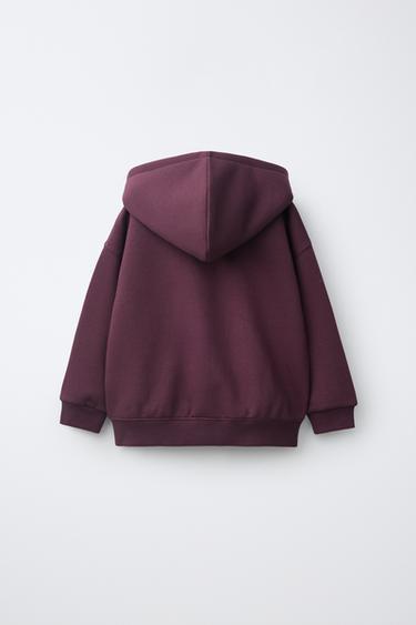 HOODED ZIP SWEATSHIRT — Maroon 2