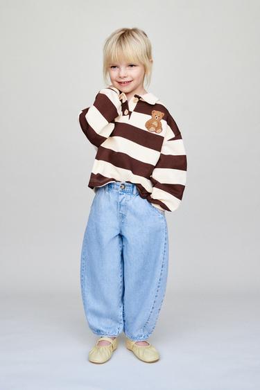 Zara FARMERKE BALON KROJA – mid-plava