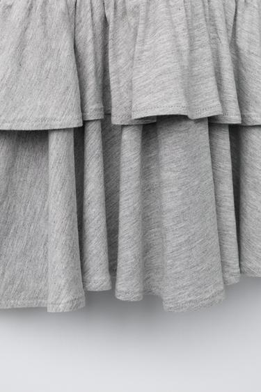 ASYMMETRIC DRESS WITH RUFFLES AND BUCKLE - Grey marl by Zara - Image 3