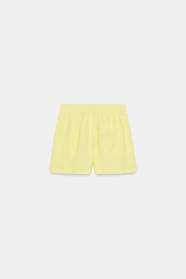 SHORT FLUIDE À TAILLE ÉLASTIQUE - Jaune de Zara - Image 7