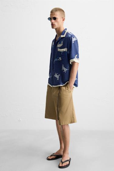 CHEMISE À IMPRIMÉ ANIMAUX - Bleu / Blanc de Zara - Image 5