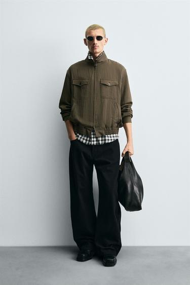 FLOWING RELAXED FIT JACKET - Greenish by Zara - Image 0
