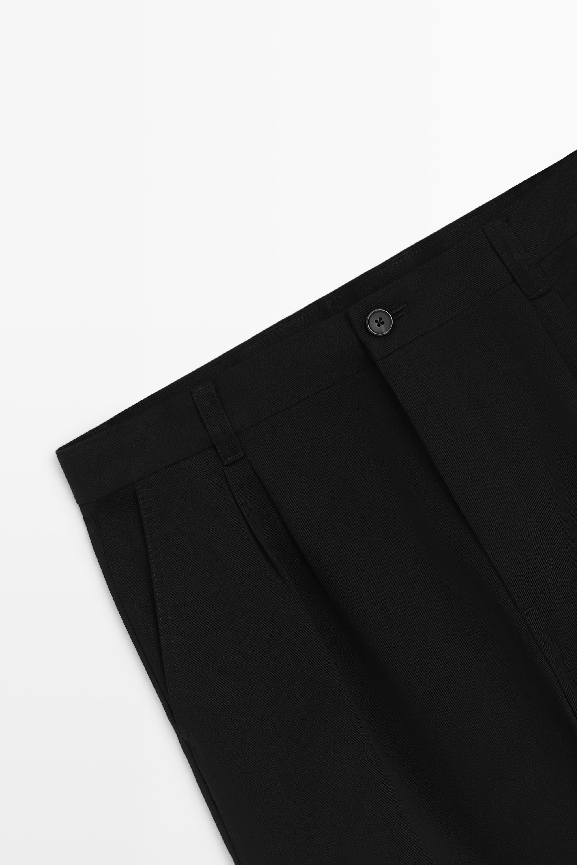 Pantalon double pince 100 % coton