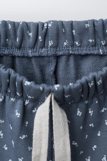 WIDE-LEG FLORAL PLUSH TROUSERS - Blue by Zara - Image 2